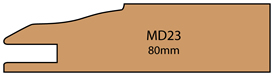 Allstyle Cabinet Doors: Miter Profile MD23(80mm)